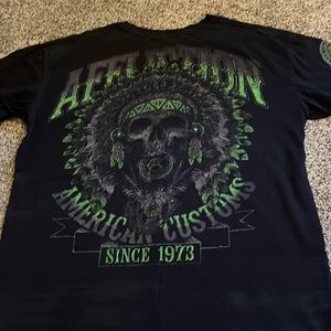 Affliction black T-shirt Indian design